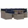 vidaXL Havesofa S&aelig;t med opbevaring 7 pcs Gr&aring; Poly rattan