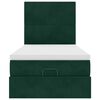 vidaXL osmannisk sengeramme med madrasser 80x200 cm fløjl mørkegrøn