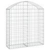 vidaXL buet gabionkurv 100x30x100/120 cm galvaniseret jern