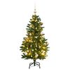vidaXL kunstigt juletr&aelig; 150 LED'er og kugles&aelig;t h&aelig;ngslet 150 cm