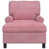 vidaXL Chaise Lounge med pude Lyser&oslash;d 91 x 157 x 91 cm Fl&oslash;jl