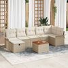 vidaXL Havesofa S&aelig;t 8 pcs Beige polyrattan