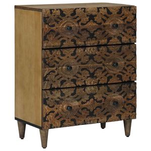 vidaXL Opbevarings Sideboard Brun 60 x 33,5 x 75 cm Massivt mangotr&aelig;