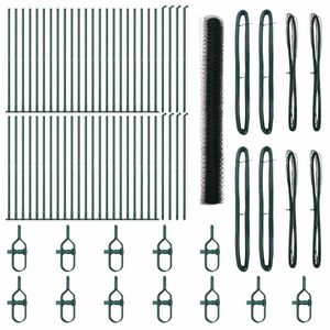 vidaXL Hegnsp&aelig;l Gr&oslash;n 100 x 1,4 m (50 mm net) St&aring;l og PVC