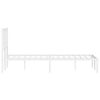 vidaXL sengeramme med sengegavl 140x190 cm metal hvid