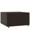vidaXL havebord 50x50x30 cm firkantet polyrattan brun