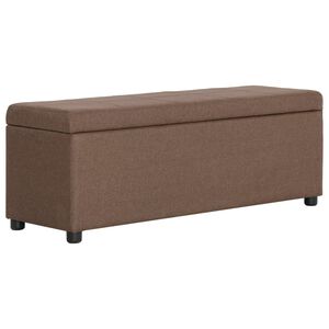 vidaXL b&aelig;nk med opbevaringsrum 116 cm polyester brun