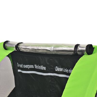 vidaXL cykelanhænger 30 kg grå og grøn