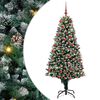 vidaXL Kunstigt juletr&aelig; med stativ Gr&oslash;n 180 cm PVC og St&aring;l og Plastik