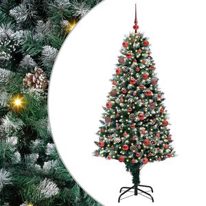 vidaXL Kunstigt juletr&aelig; med stativ Gr&oslash;n 180 cm PVC og St&aring;l og Plastik