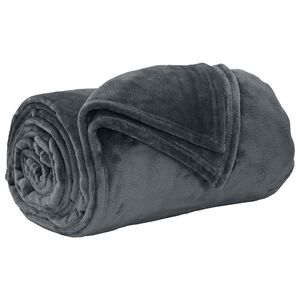 vidaXL T&aelig;ppe M&oslash;rkegr&aring; 130 x 150 cm 0.51 kg Fleece