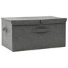 vidaXL opbevaringskasse 50x30x25 cm stof antracitgr&aring;