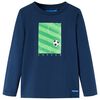 vidaXL Lang&aelig;rmet T-shirt til b&oslash;rn str. 104 marinebl&aring;