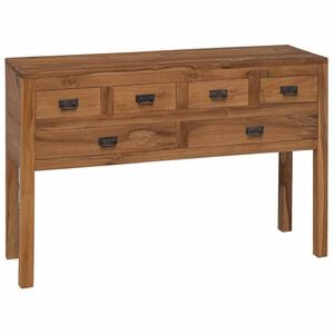 vidaXL Sideboard Naturfarvet 110 x 35 x 75,5 cm Massiv Teaktr&aelig;
