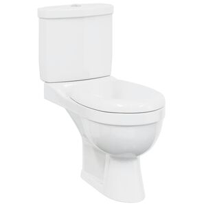 vidaXL toilet med cisterne hvid