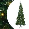 vidaXL Hj&oslash;rne Kunstigt Juletr&aelig; med 300 LED'er Gr&oslash;n 180 cm PVC og metal