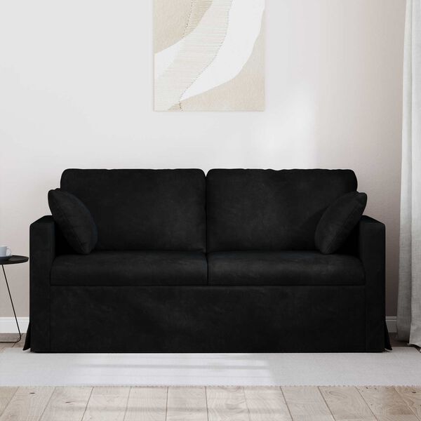 vidaXL Sofa Sort 158 x 78 x 80 cm Fl&oslash;jl