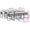 vidaXL spisebordss&aelig;t til haven 9 dele med hynder polyrattan gr&aring;