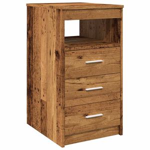 vidaXL skuffeskab 40x50x76 cm konstrueret tr&aelig; gammelt tr&aelig;