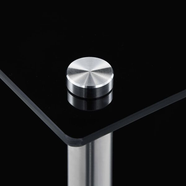 vidaXL reol 6 hylder 40x40x160 h&aelig;rdet glas sort