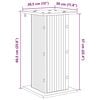 vidaXL Planteholder H&oslash;jglans Hvid 30,5 x 30 x 60,5 cm Konstrueret tr&aelig;