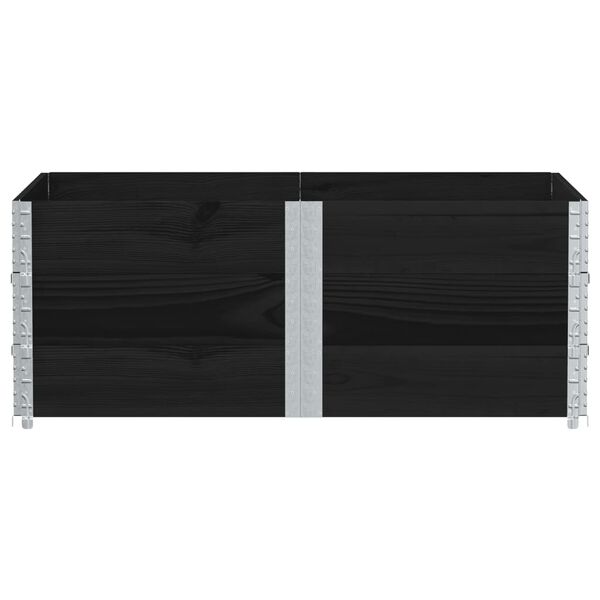 vidaXL plantekasse 150x100 cm massivt fyrretr&aelig; sort