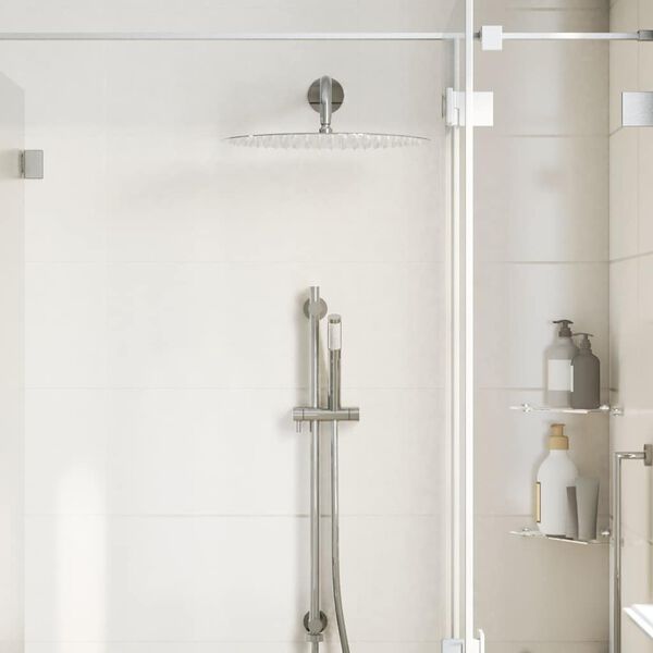 vidaXL regnbrusehoved 40 cm rund rustfrit stål 304