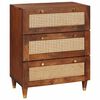 vidaXL Sideboard Brun 60 x 33 x 75 cm Massivt mangotr&aelig;