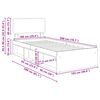 vidaXL Sengestel med hovedg&aelig;rde R&oslash;get eg 100 x 200 cm Massiv fyrretr&aelig;