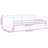 vidaXL daybed 80x200 cm stof cremefarvet