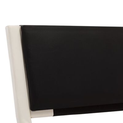 vidaXL sengestel 90 x 200 cm kunstlæder hvid og sort