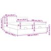 vidaXL osmannisk sengeramme med madrasser 180x200 cm stof cremefarvet