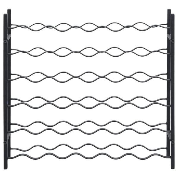 vidaXL vinreol til 36 flasker jern sort