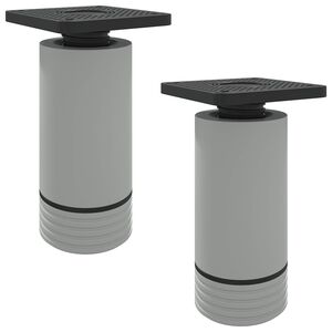 vidaXL M&oslash;belben Indstillelig 2 pcs Hvid 64 x 64 x 100 mm PP