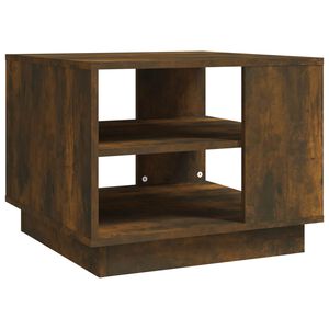 vidaXL sofabord 55x55x43 cm konstrueret tr&aelig; r&oslash;get egetr&aelig;sfarve