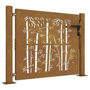 vidaXL havel&aring;ge 100x100 cm cortenst&aring;l bambusdesign