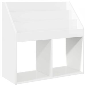 vidaXL B&oslash;rnebogreol H&oslash;j gloss hvid 72,5 x 29,5 x 69 cm Konstrueret tr&aelig;