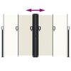 vidaXL sammenrullelig sidemarkise 160x1200 cm cremefarvet