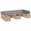 vidaXL Havesofa S&aelig;t 11 stk. beige og lysegr&aring;