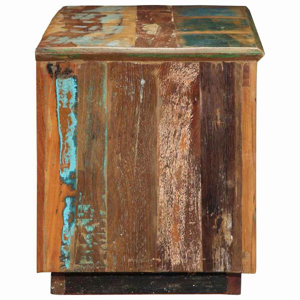 vidaXL Sko skab Brun 110 x 35 x 40 cm Massivt genbrugstræ