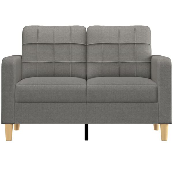 vidaXL 2-personers sofa 120 cm stof m&oslash;rkegr&aring;