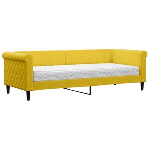 vidaXL daybed med madras 80x200 cm velour gul