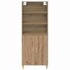 vidaXL Highboard Artisan Egetr&aelig; 69,5 x 32,5 x 180 cm Konstrueret tr&aelig;