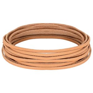 vidaXL L&aelig;derrem Lys Brun 200 x 0,4 cm L&aelig;der