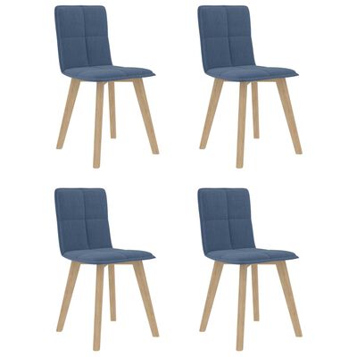 vidaXL spisebordsstole 4 stk. stof blå