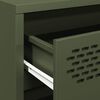 vidaXL skab 68x39x58,5 cm koldvalset stål olivengrøn