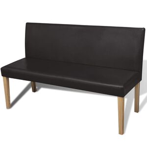 vidaXL b&aelig;nk 139,5 cm kunstl&aelig;der brun