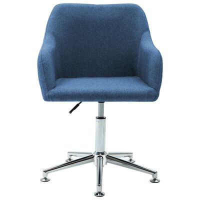 vidaXL drejelige spisebordsstole 6 stk. stof blå
