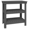 vidaXL arbejdsbord 78,5x50x80 cm massivt fyrretr&aelig; gr&aring;