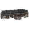 vidaXL Havesofa S&aelig;t 7 stk. Gr&aring; og M&oslash;rkegr&aring; polyrattan